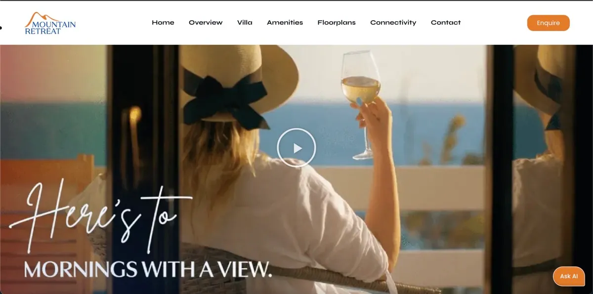 Mountain Retreat website